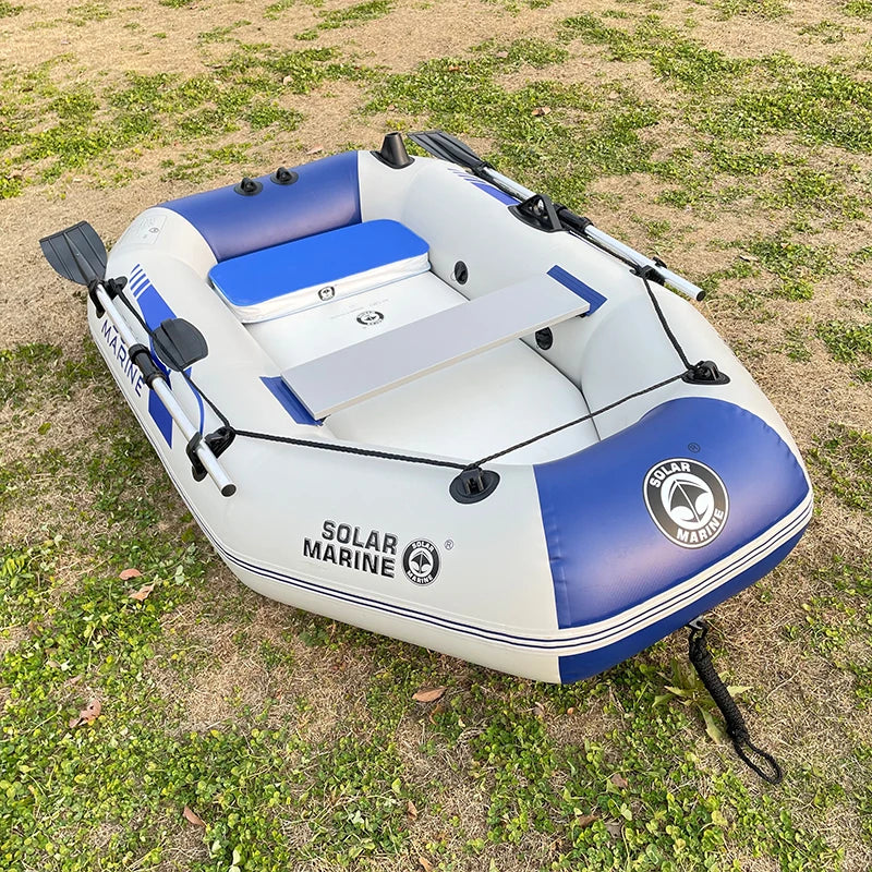 175CM Solar Marine Portable Flodable 0.7MMPVC Inflatable Sea Fishing Boat with Air Mat Single Kayak For WaterSports Accessories