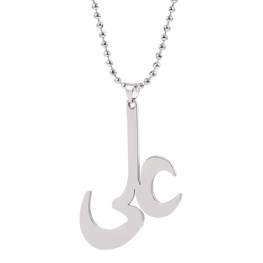 Silver Color Saudi Arabia Pendant Necklaces for Women Men Islam Sword Muslim Symbol Jewelry Arab symbol