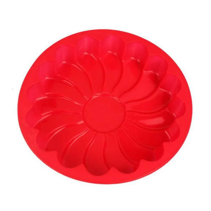 Silicone Sunflower Cake Pan Molds Bakeware Baking Tools 3D Bread Pastry Mould Pizza Pan Tray DIY Birthday Wedding Party