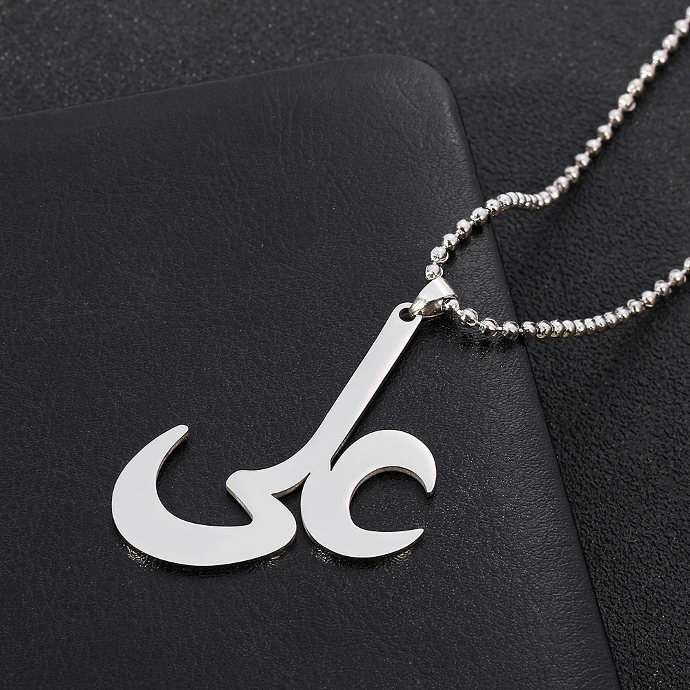 Silver Color Saudi Arabia Pendant Necklaces for Women Men Islam Sword Muslim Symbol Jewelry Arab symbol