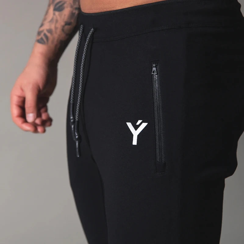 2WAY STRETCH UTILITY PANTS Men Sweatpants Joggers Skinny Pants Casual Trousers Male Fitness Workout Cotton Trackpants Sportswear