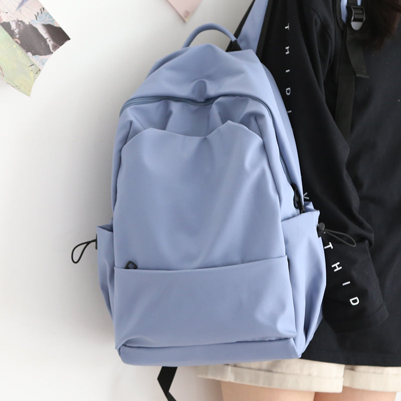 Mori Style Pure Color Female K-style Easiest for Match College Students' Backpack