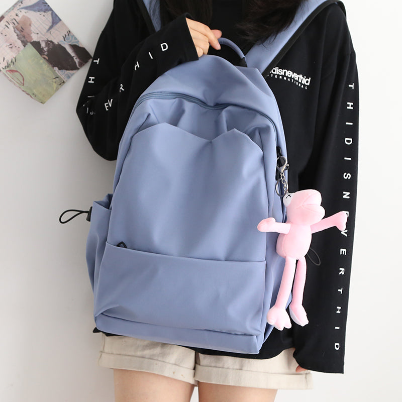 Mori Style Pure Color Female K-style Easiest for Match College Students' Backpack