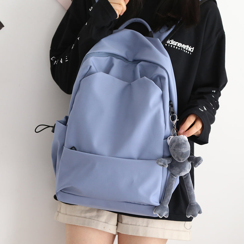 Mori Style Pure Color Female K-style Easiest for Match College Students' Backpack