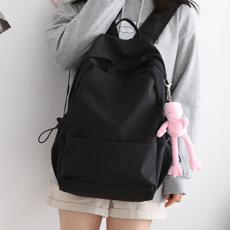 Mori Style Pure Color Female K-style Easiest for Match College Students' Backpack