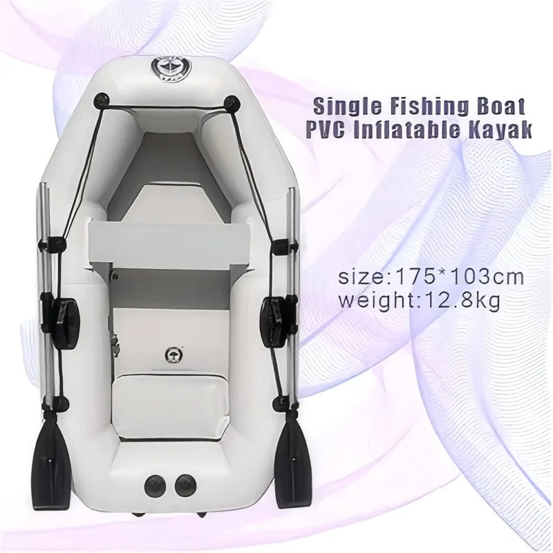 SOLAR MARINE 1.75M Single People Inflatable Fishing Boat for the Sea Water-skiing Kayak Racing Boats Outdoor Watersport IB SIB