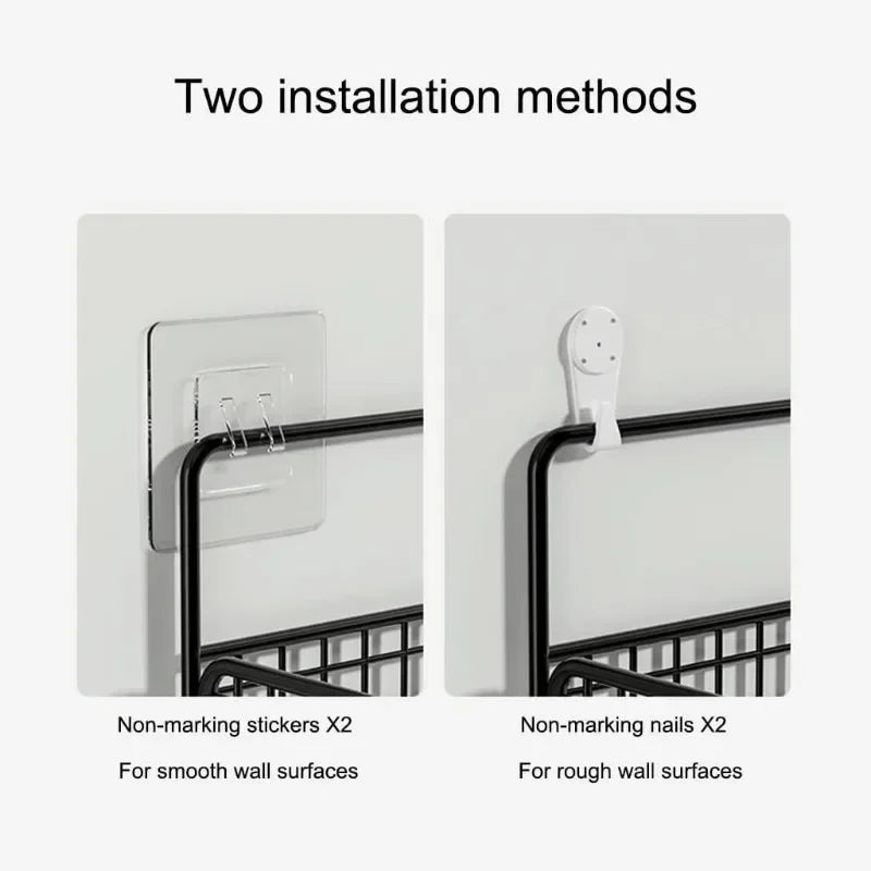 Bathroom Organiser Multifunctional Toiletries Organiser No-Punch Bathroom Shelf Bathroom Kitchen Wall Mount  Rack Wood shelves