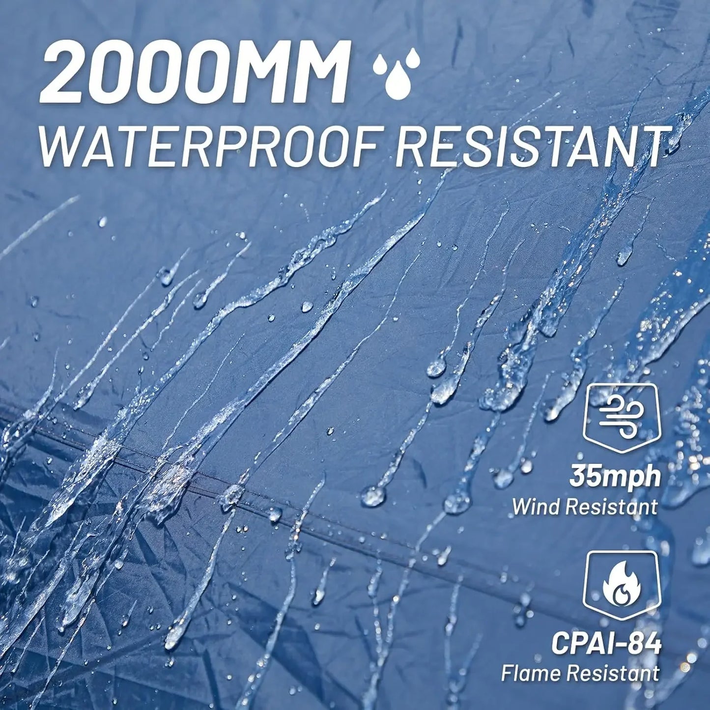 8 Person Camping Tent with Large Porch Portable Waterproof Windproof Family Tent with Rainfly Carry Bag Room Divider