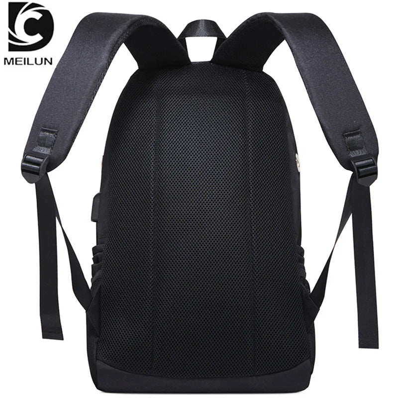 Fashion Backpack USB Charging Night Luminous Shark Laptop Backpack Students Chest Bag Teenagers School Bags Travel Bag