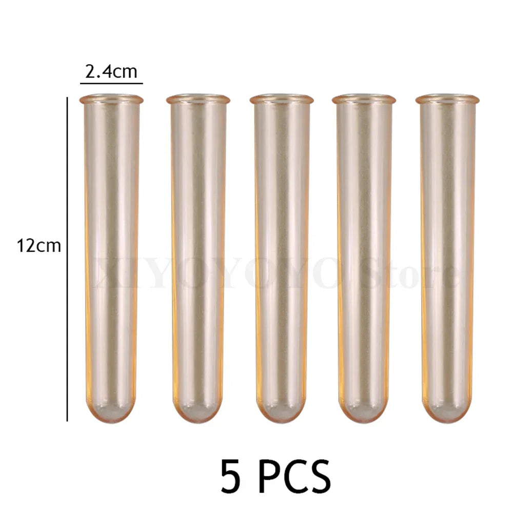 DIY Nordic Style Vase Mould Plaster Concrete Hydroponic Test Tube Flower Arrangement Ornaments 3D Craft Flowerpot Silicone Molds