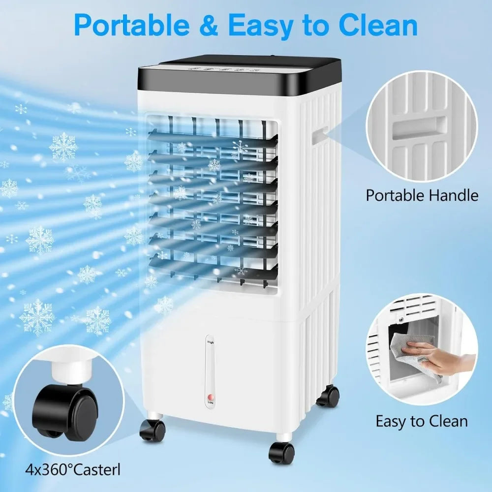 Portable Air Conditioners Windowless,3 IN 1 Swamp Cooler, Ac Unit with 3-Gal Water Tank, Timer,3 Speeds,70° Oscillation