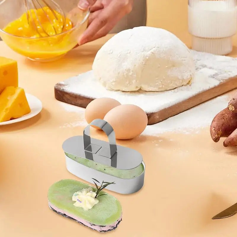 Pastry Rings 4X Stainless Steel Cooking Rings Cake Ring Molds Food Rings Dessert Mousse Cooking Rings Pastry Mold with Pusher