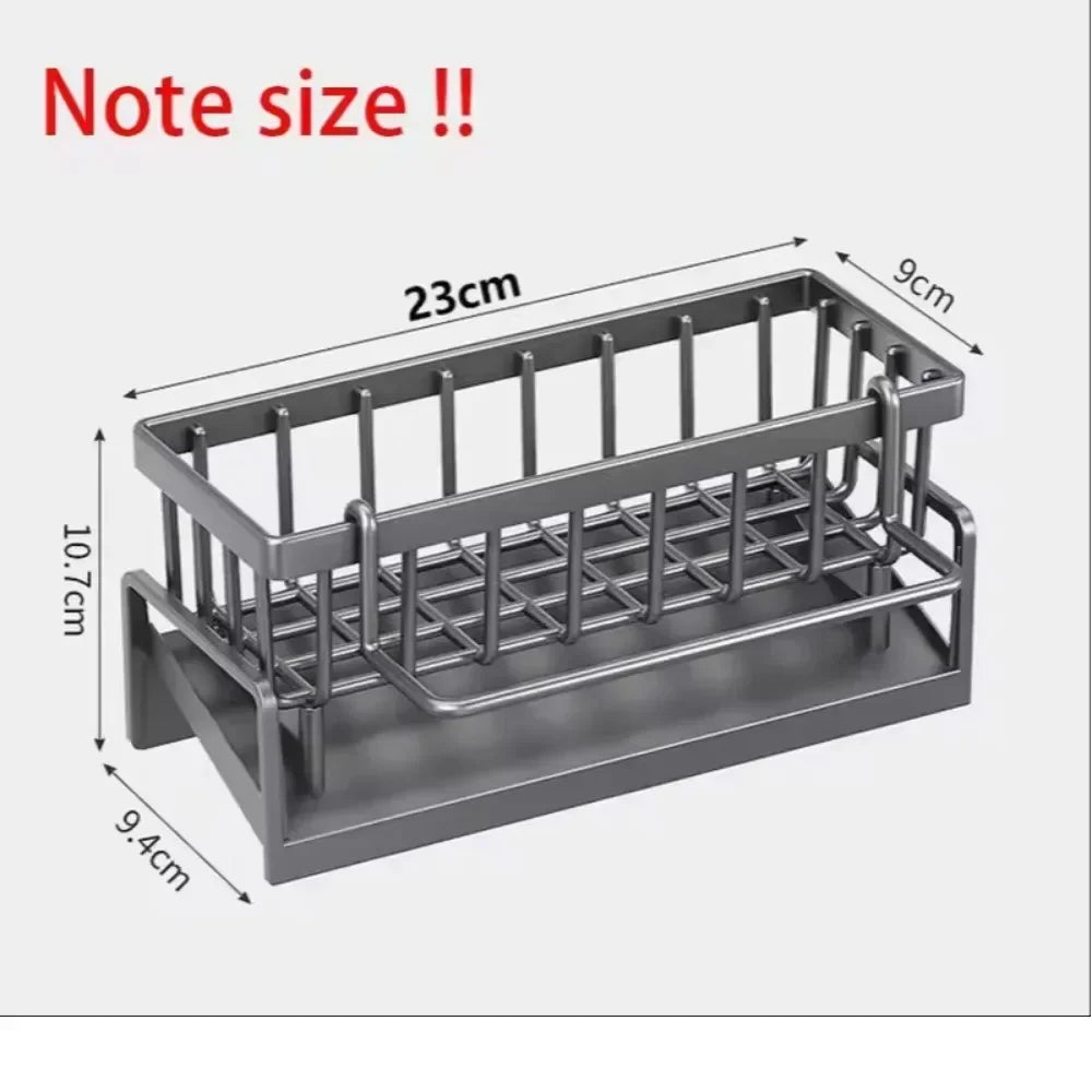 Kitchen Sink Drain Rack Organizer ABS Plastic Self-draining Sink Shelf Soap Sponge Holder Dishcloth Towel Rack Filter Basket