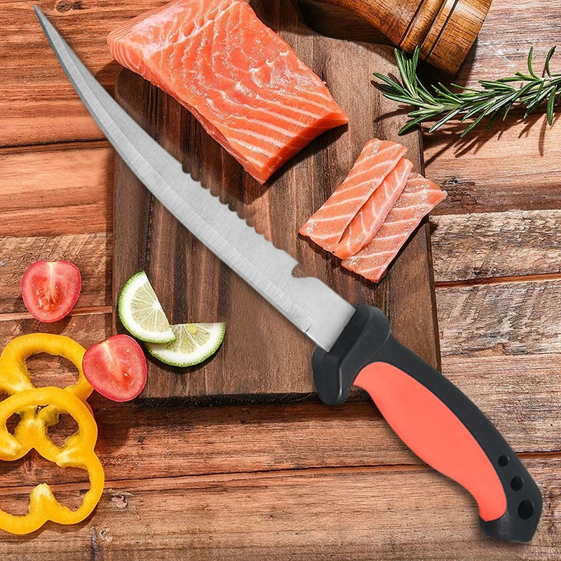 Stainless Steel Multifunctional Fishing Knife Fish Killing Knives Fish Planing Knife Kitchen Sharp Meat Cleaver Fruit Knife