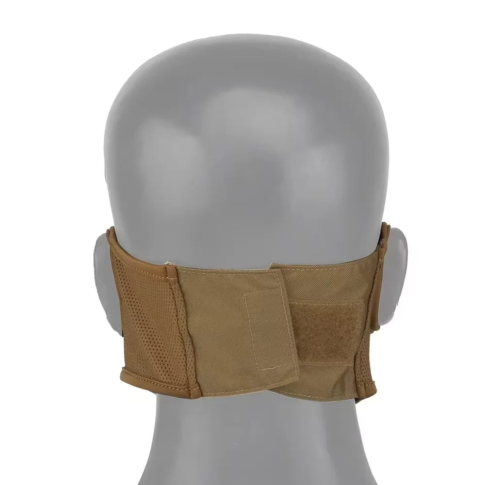 Hunting shooting mask, half face mask, equipped with silicone lining, for shooting CS war games, riding, mountaineering