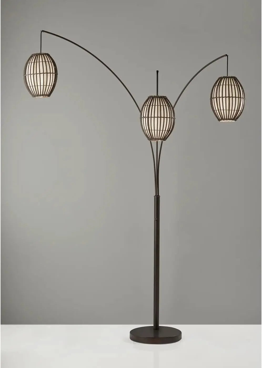 4026-26 Maui Arc Lamp, 82 in., 3x60W Incandescent,13 CFL, Antique Bronze, 1 Floor Lamp