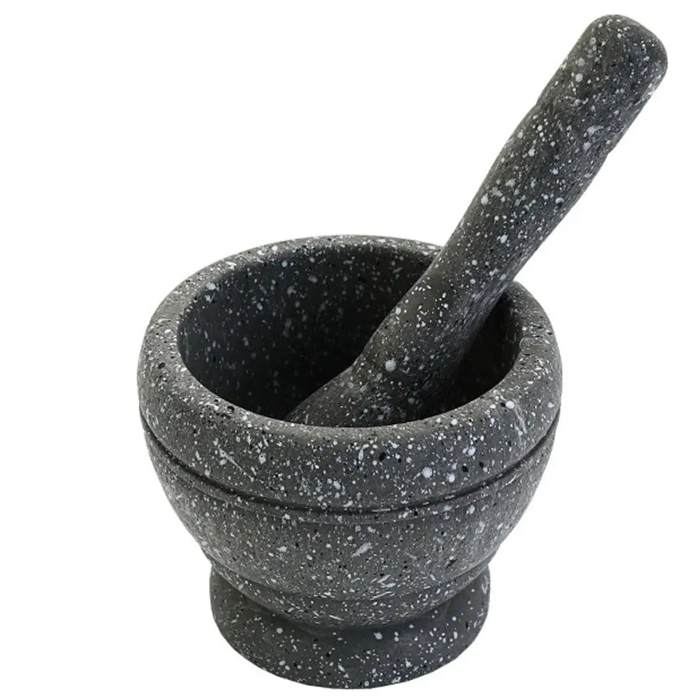 Household Grinder Pressing Garlic Mashed Garlic Mashing Pot Manual Mashing Medicine Pot Jujube Wood Pounding Garlic Stone Mortar