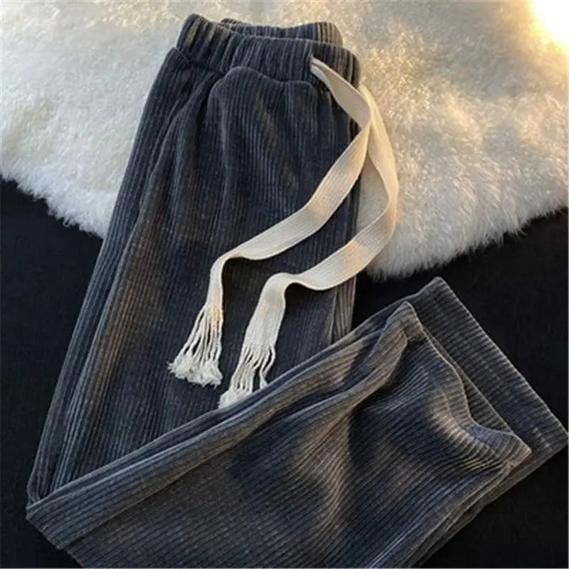 n casual pants men's trend ins loose youth hoodies spring and autumn straight-leg wide-legged athletic pants