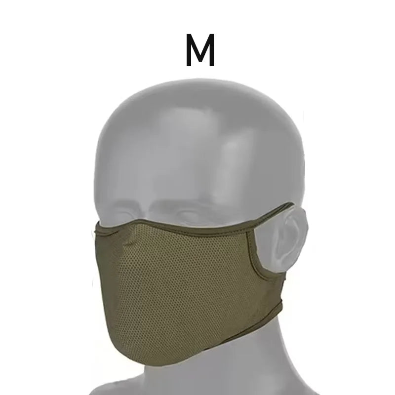 Hunting shooting mask, half face mask, equipped with silicone lining, for shooting CS war games, riding, mountaineering