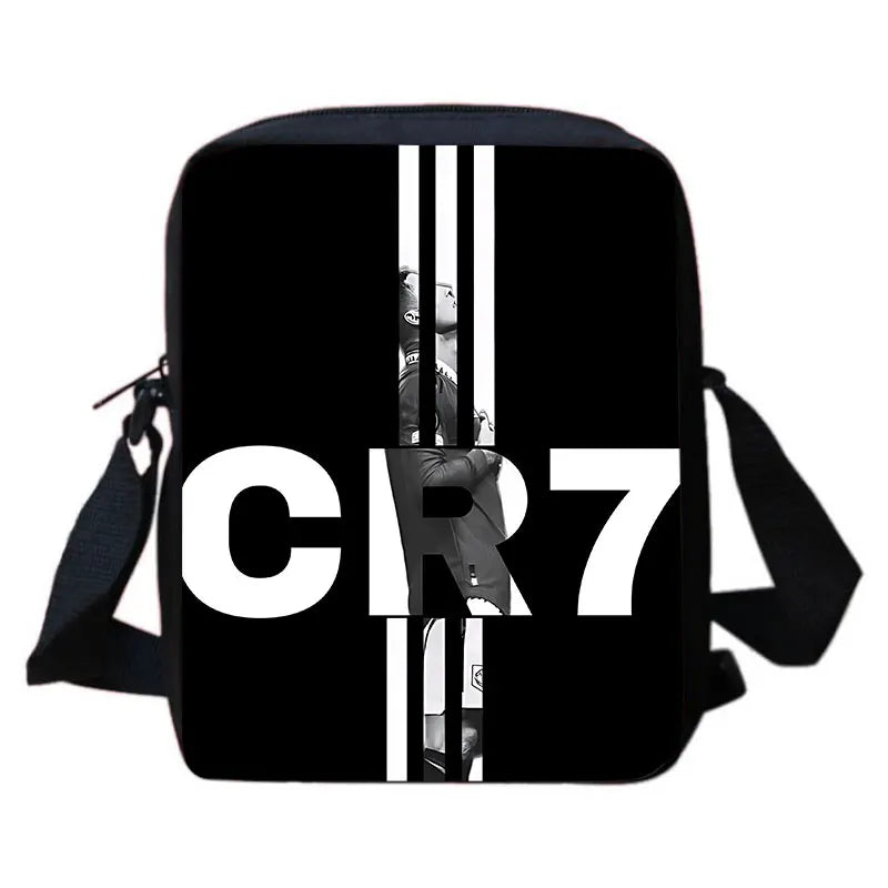 Cartoon C-CR7 Football-Stars Child School Backpack With Shoulder Bags Pencil Bags School Bags for Boys Girls Best Gift