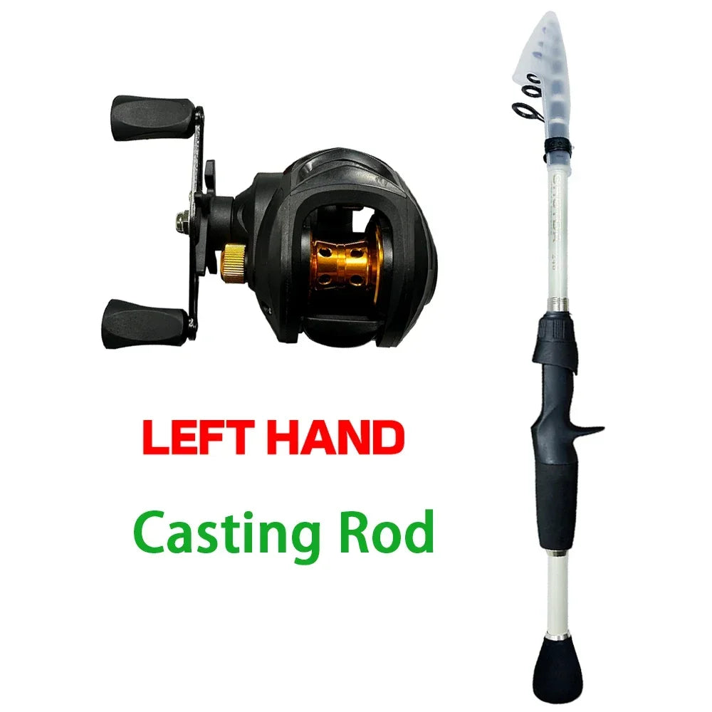 Telescopic Lure Fishing Rods High Quality 1.6m-2.4m Carbon Fiber Spinning Casting Fishing Jig Baitcasting Rod Mini Travel Pesca