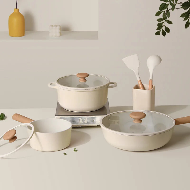 Household Non-stick Pan Smoke Free Stir-fry Pot Milk Pan Soup Pot  Cooking Pot Non Stick Freeshippping Cookware