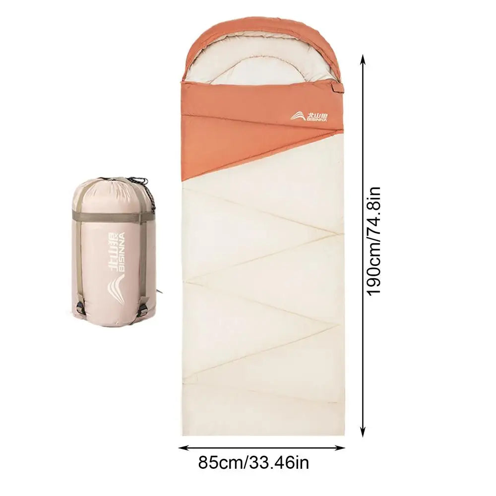 Comfortable Camping Sleeping Bag Envelope Type Backpacking Cotton Sleeping Bag Lightweight Nap Mat Keep Warm Sleeping Cover