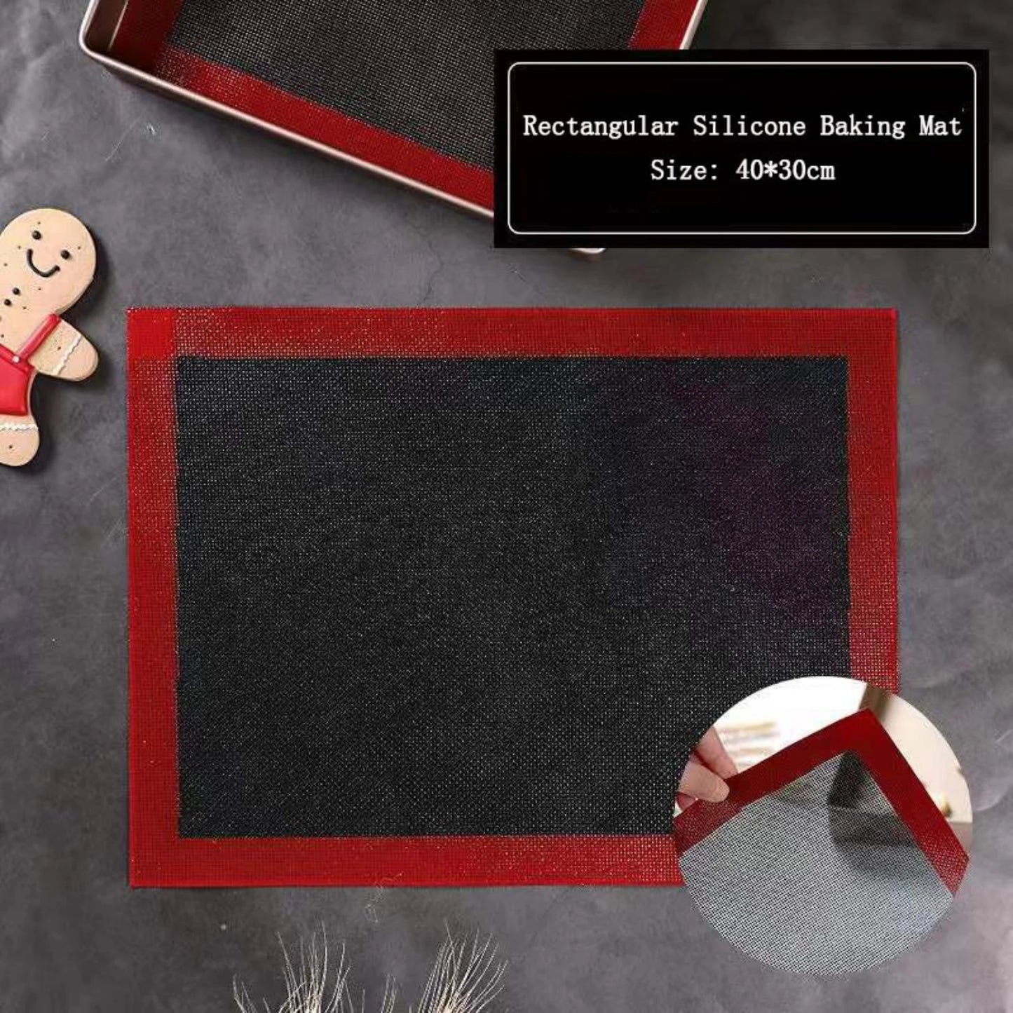 30X40cm Durable and Breathable Silicone Baking Tray - High Temperature Grill Mat for Oven and Microwave - Essential Kitchen Tool