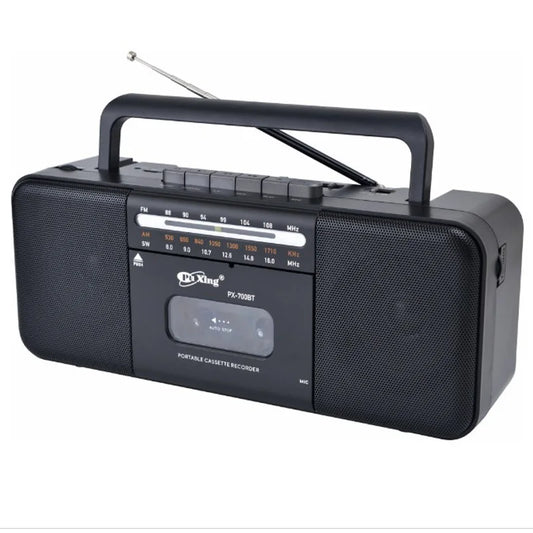 Portable Vintage Retro USB AM/FM/SW Multiband Radio Stereo Wireless Bluetooth Boombox Mp3 Audio Cassette Tape Player Recorder