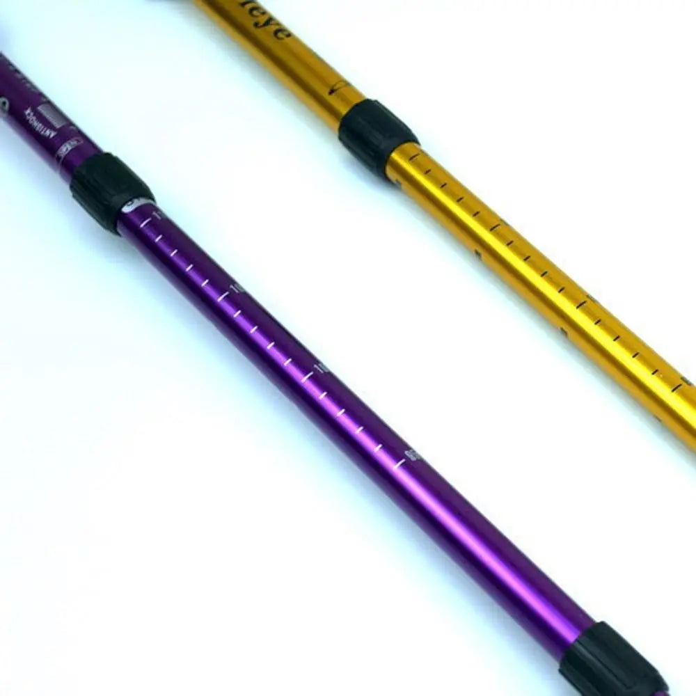 4 Section Trekking Poles Folding Non-slip Walking Stick Aluminium Alloy Ergonomic Handle Design Foldable Crutches Hiking