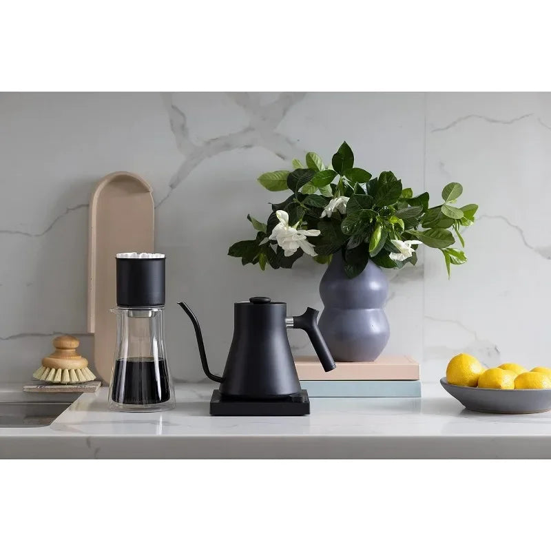 Fellow Stagg EKG Electric Gooseneck Kettle - Pour-Over Coffee and Tea Kettle - Stainless Steel Kettle Water Boiler