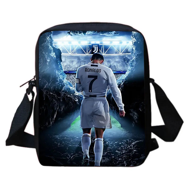 Cartoon C-CR7 Football-Stars Child School Backpack With Shoulder Bags Pencil Bags School Bags for Boys Girls Best Gift