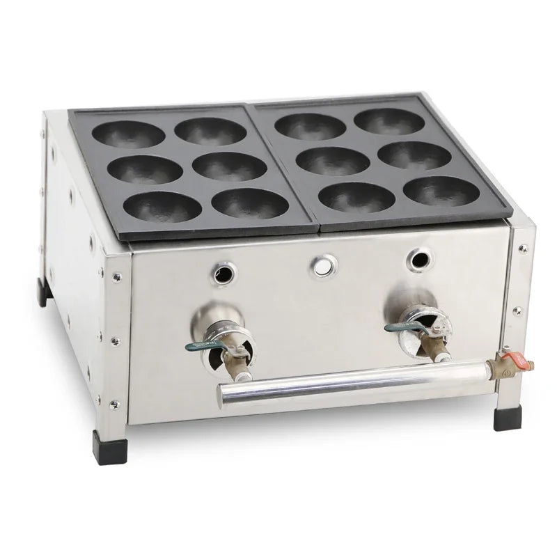 Big Size Takoyaki Maker 8cm Octopus Balls Making Machine Iron Grill Snack Machine Gas / Electric Griddle