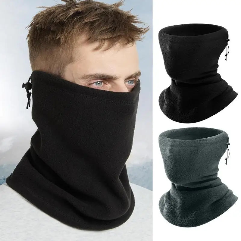Neck Gaiters For Men Polar Fleece Adjustable Elastic Neck Warmer For Men Windproof Winter Warming Supplies For Women Men Females