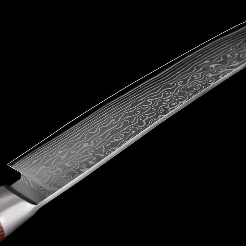 Damascus Steel Japanese Chef Knife Kitchen Meat Cleaver Slicing Boning Barbecue Cutting Sushi Knife Professional Cooking Tools