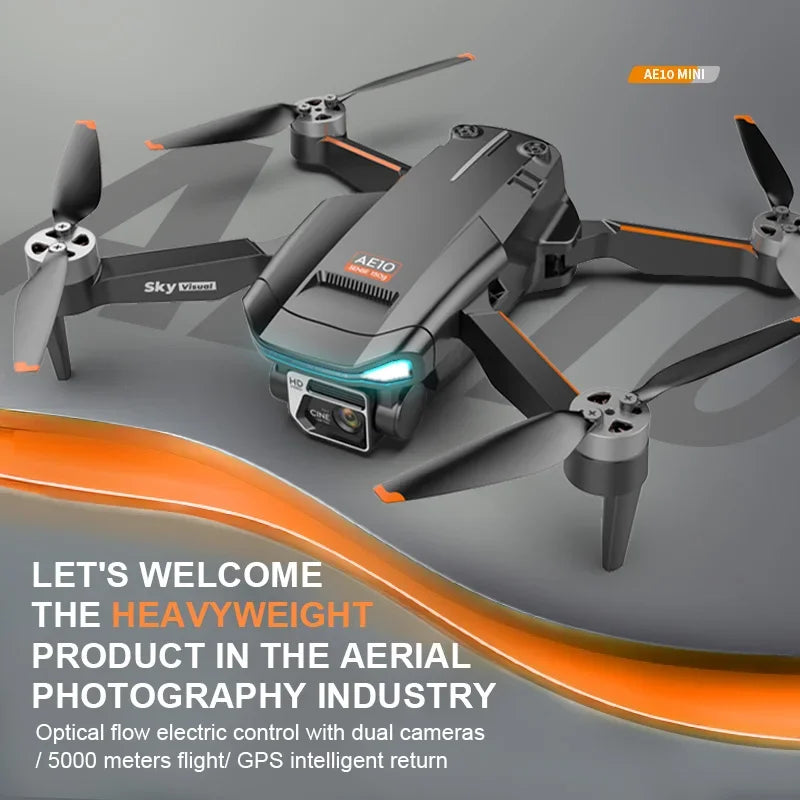 2023 Dron AE10 mini professional drone 4k dual camera aerial photography 4-axis 5G GPS brushless motor RC drones toys gifts