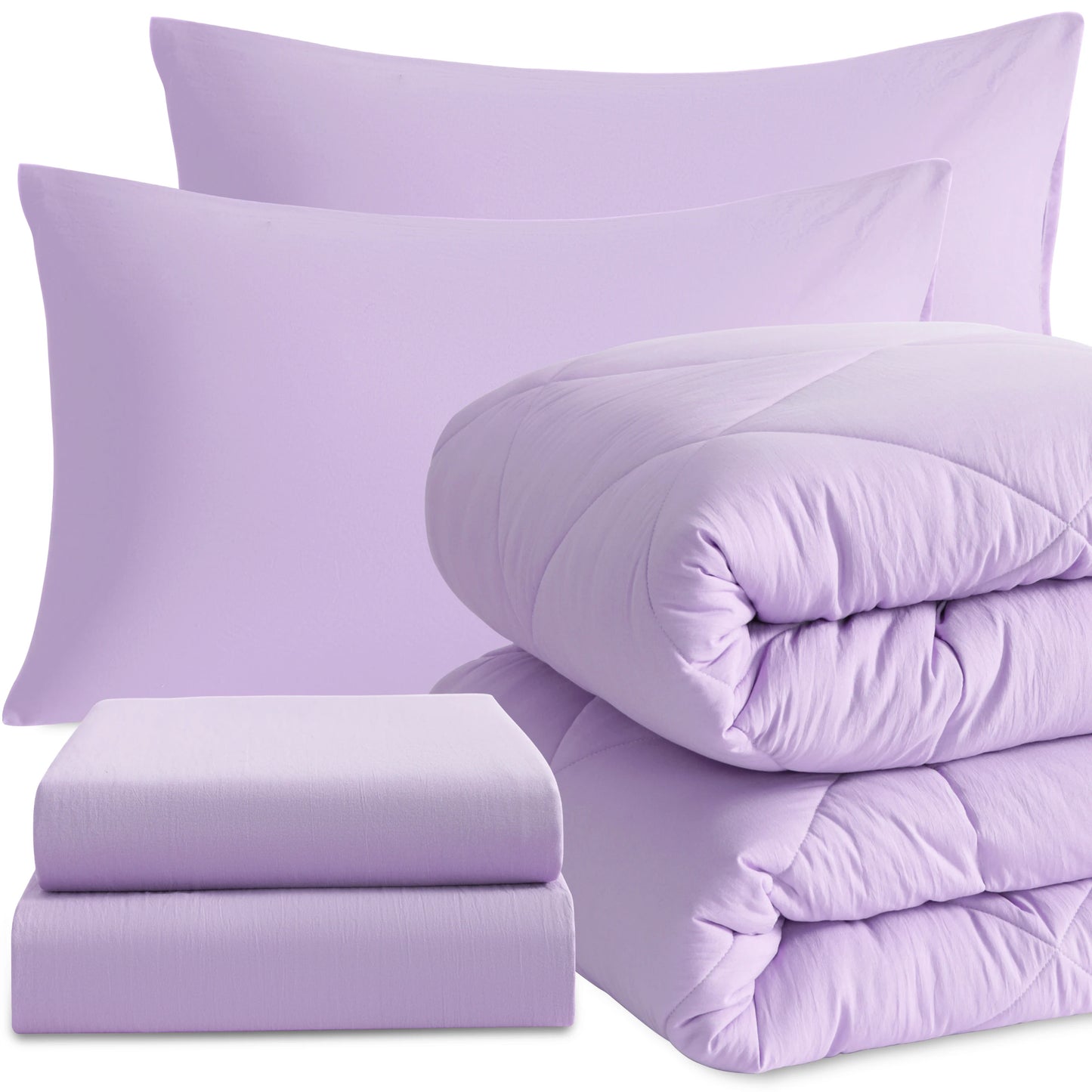 Ntbay 5 Piece Bedding Comforter Set,Breathable Bed in a Bag, Includes Comforter, Fitted Sheet, Top Sheet and Pillowcases