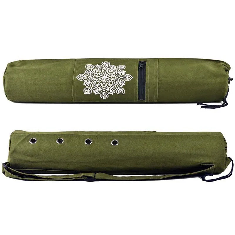 Hot Yoga Mat Cover Wear Resistant Canvas Yoga Backpack Breathable Sports Fitness Canvas Bag Yoga Blankets Accessories