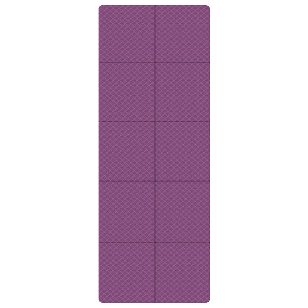 Foldable Yoga Mat 4mm Thick Workout Mat Double Sided TPE Pilates Mat Non-slip Multifunction for Yoga Pilates & Floor Workouts