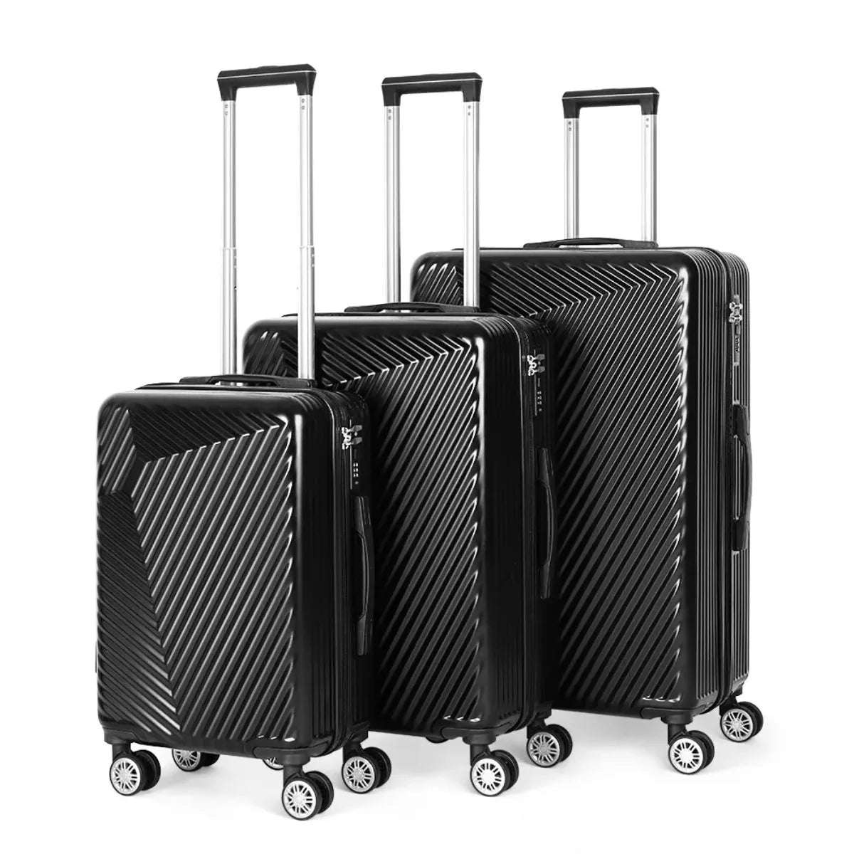 Luggage Suitcase 3-piece travel bag with roller hard edge Travel bag 20/24/28"