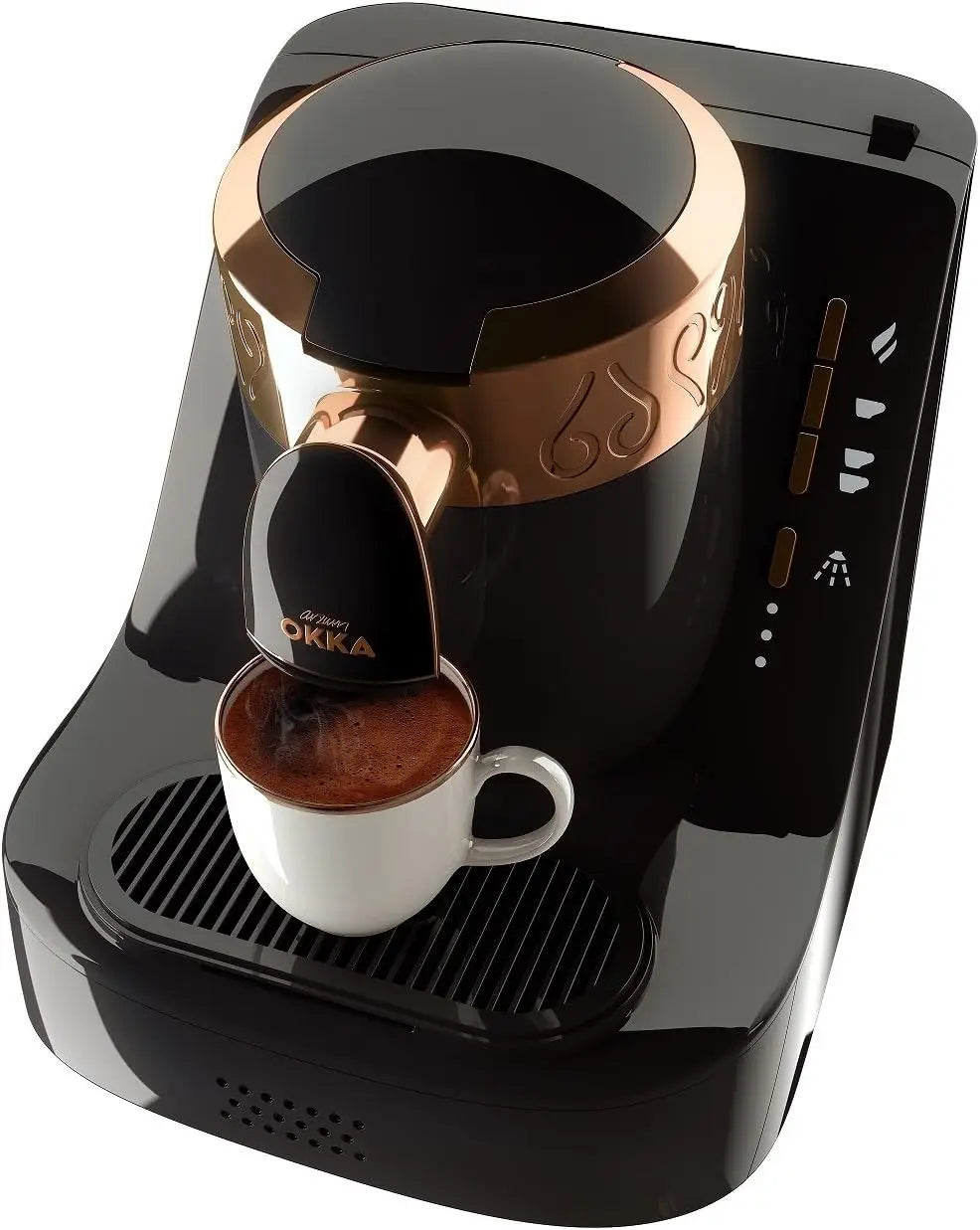 Automatic Turkish/Greek Coffee Machine, USA 120V UL, Black/Copper (Gold)