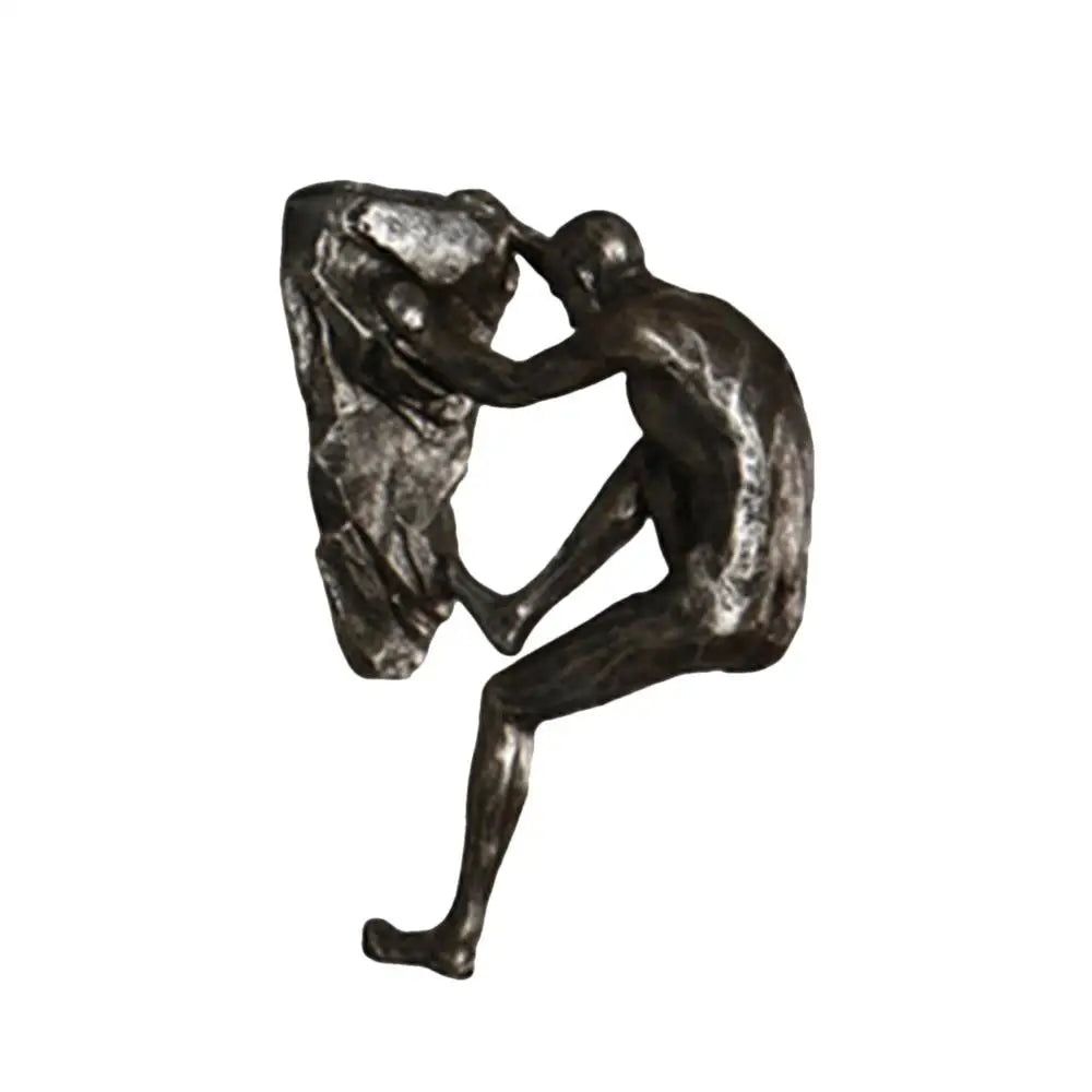 Climbing Athlete Man Art Sports Wall Hanging Ornaments Home Figures Miniatures Rock Climbing Man Resin Sculptures Statue