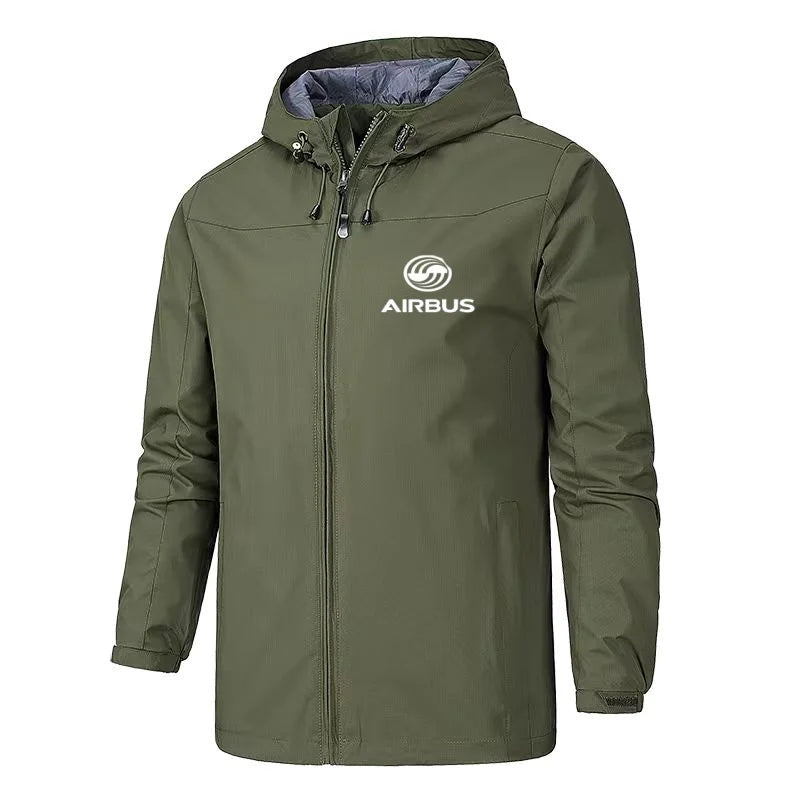 Men's Fashion Business Airbus Aviation Flight Windproof Clip Zipper Thin Hoodie Pilot's Wear 2024 Autumn New Jacket