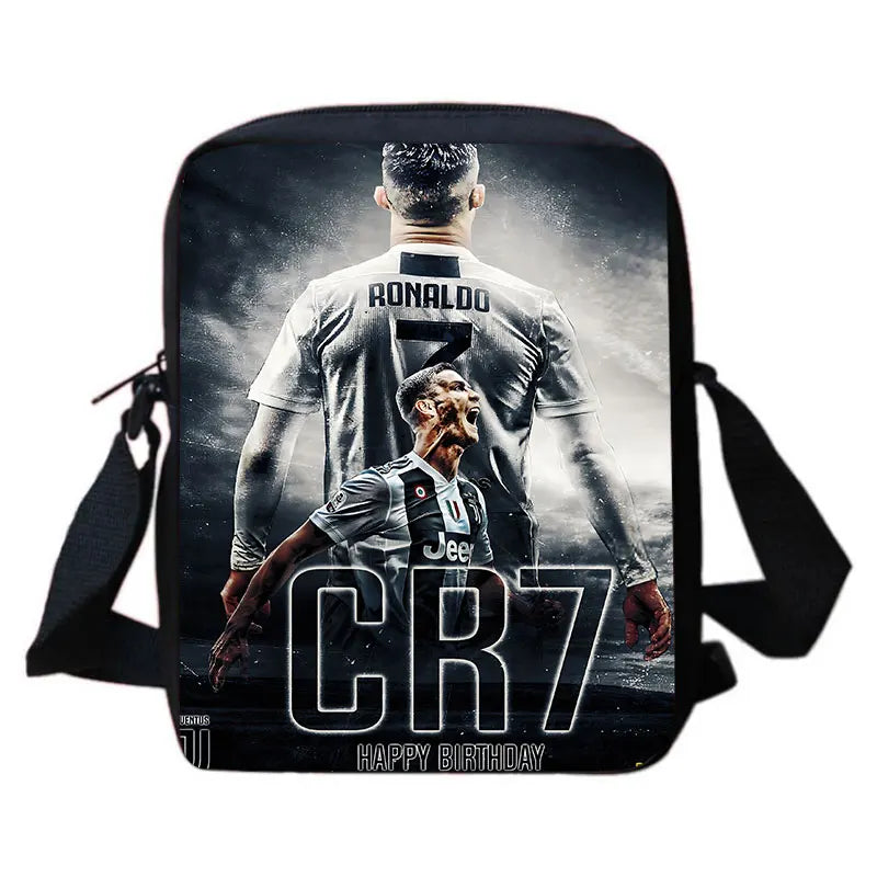 Cartoon C-CR7 Football-Stars Child School Backpack With Shoulder Bags Pencil Bags School Bags for Boys Girls Best Gift