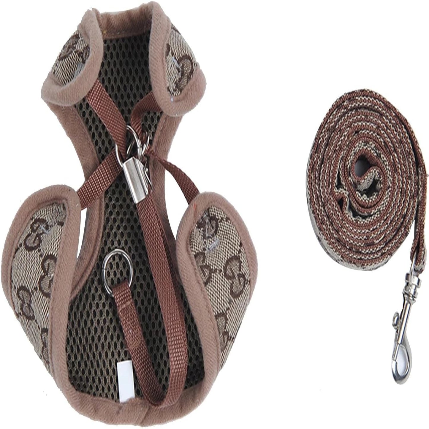 Adjustable, Lightweight, Escape-Proof Soft Pet Harness Leash Belt for Pet Jogging and Dog Training, Polyester Material