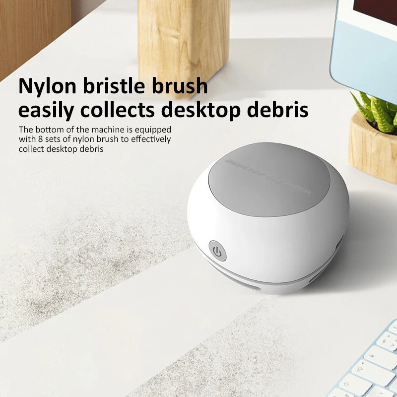 Mini Portable Desktop Vacuum Cleaner Wireless Handheld Table Sweeper Battery Powered Desk Dust Cleaner for Office Home