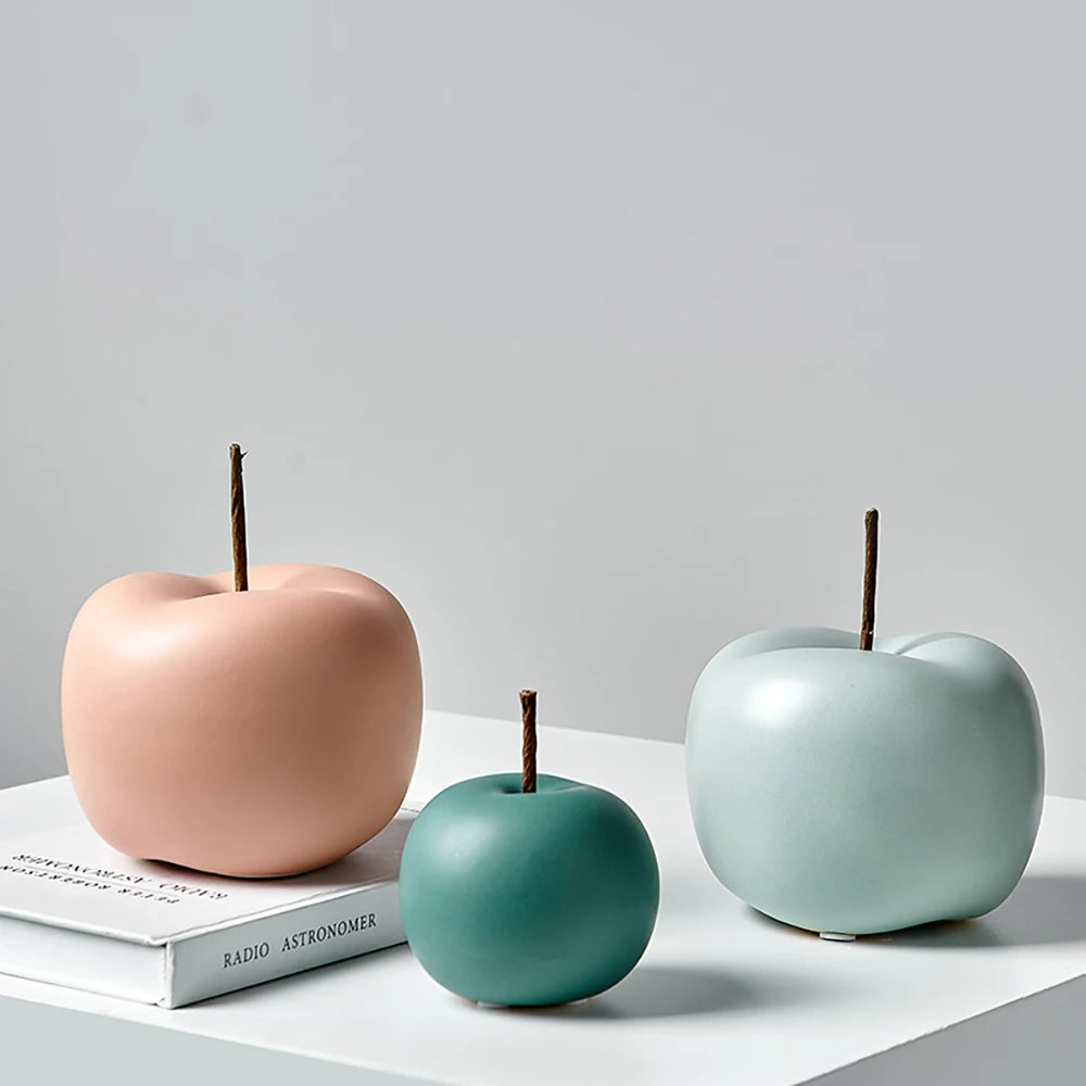 Fruit Statues and Statues Apple Sculptures  Figurines for Interior House Decorations Modern Home Decoration Luxury Room Decor