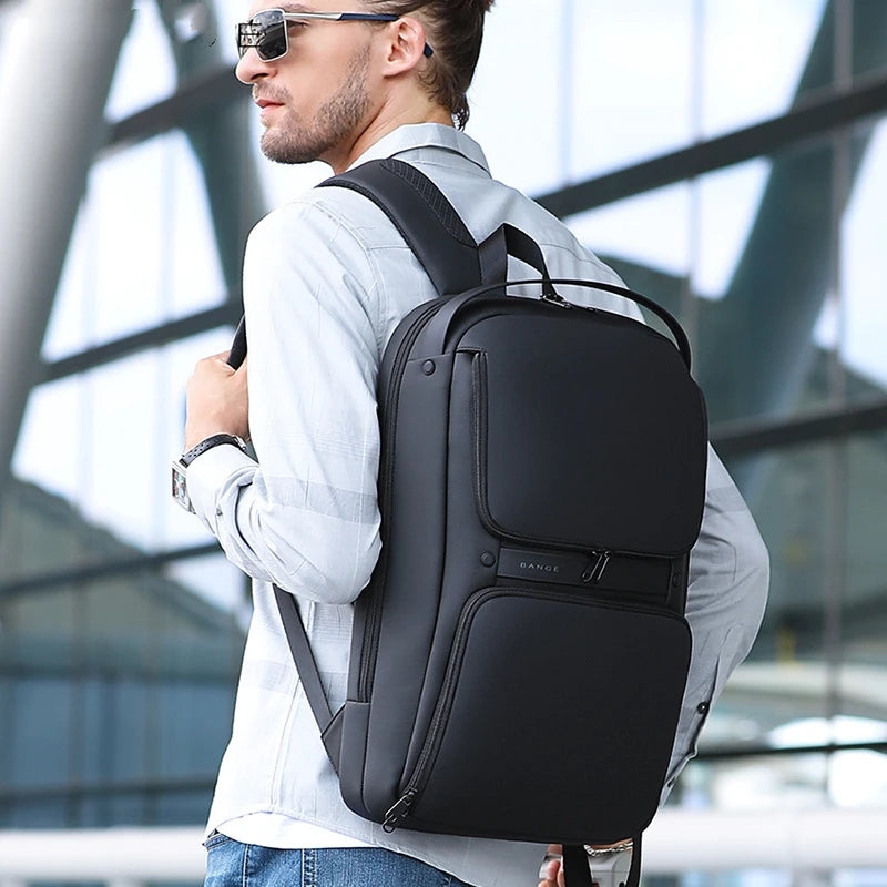 Original Unique Design Multi-Layer Space Business Backpack for Men and Teens, USB Charging 15.6-Inch Laptop Travel Backpack