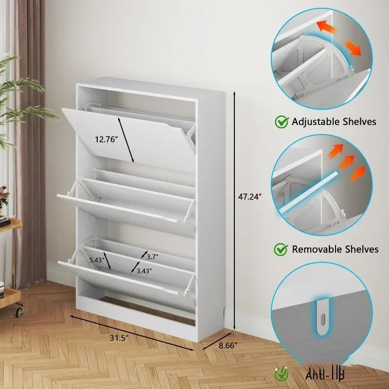 Living Room Shoe Rack Storage Organizer Hallway Cabinet Drawers Schuh Organiser Slim Range Chaussures Furniture Home
