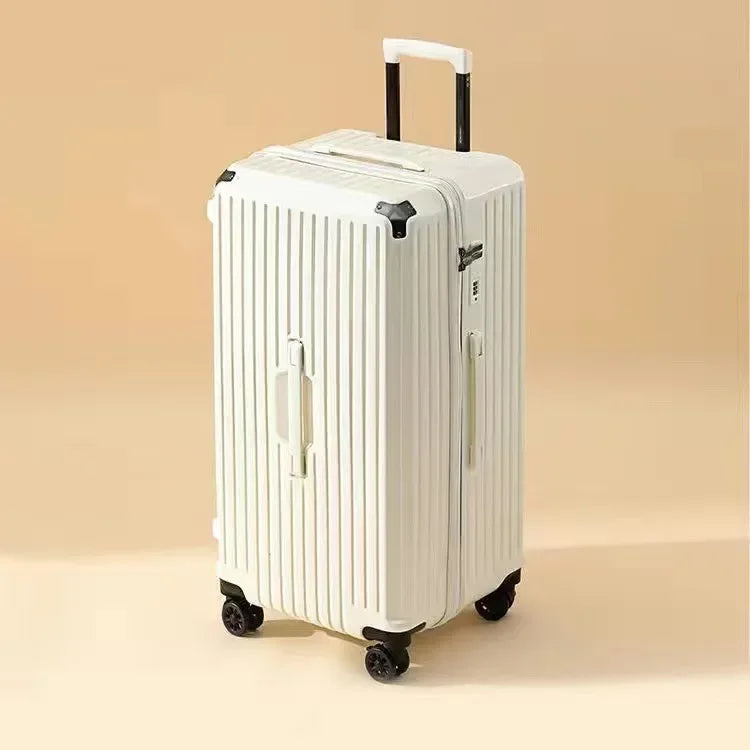 Travel Suitcase 20 inches Large Capacity Free Shipping Rolling Luggage Unisex White Travel Box on Wheels Shipping from US